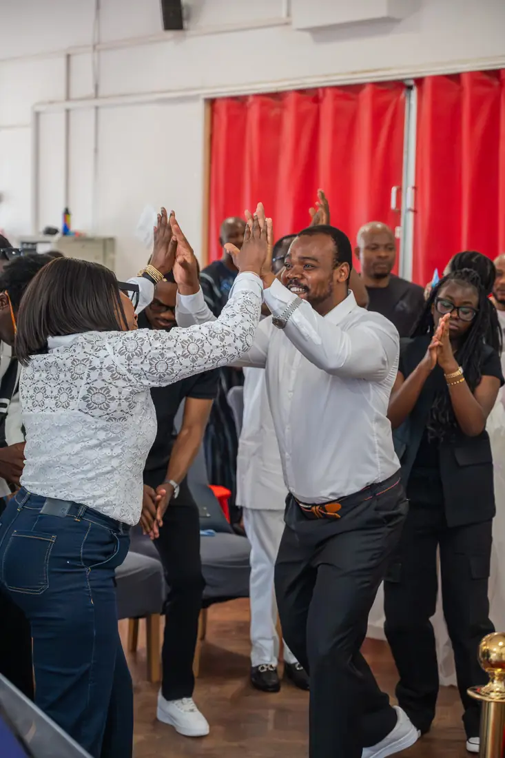 Members sharing a joyful moment together