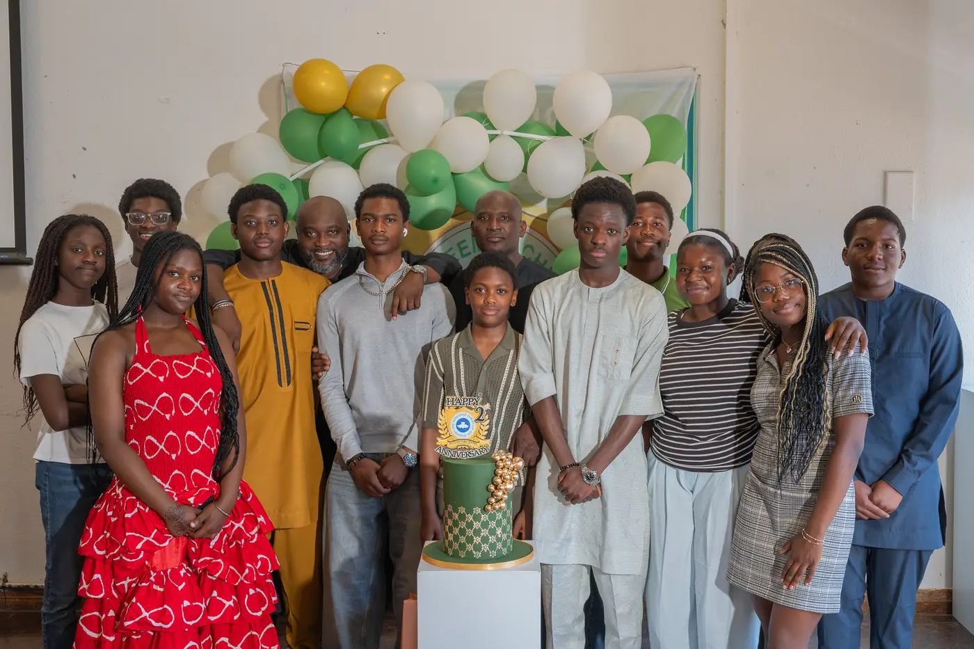 Young people celebrating with the Victory Centre church family